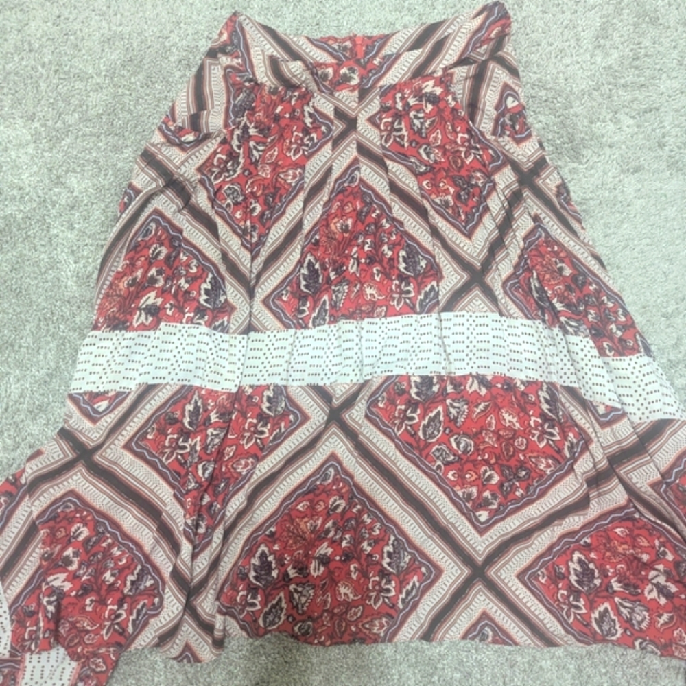 Free People Boho Paradise Midi Handkerchief Skirt